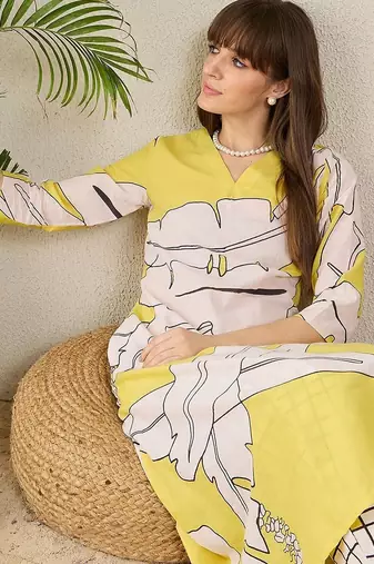 Women Printed Regular Pure Cotton Kurta with Trousers