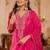 Women Ethnic Motifs Embroidered Regular Thread Work Liva Kurta with Trousers & With Dupatta