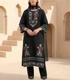 Women Floral Embroidered Regular Thread Work Kurta with Trousers & With Dupatta