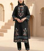 Women Floral Embroidered Regular Thread Work Kurta with Trousers & With Dupatta
