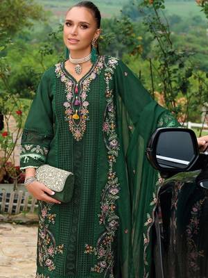Women Ethnic Motifs Embroidered Regular Thread Work Kurta with Trousers & With Dupatta 3