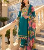 Women Floral Embroidered Regular Thread Work Kurta with Trousers & With Dupatta