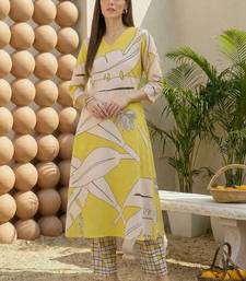 Women Printed Regular Pure Cotton Kurta with Trousers