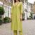 Women Ethnic Motifs Embroidered Regular Thread Work Liva Kurta with Trousers