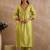 Women Ethnic Motifs Embroidered Regular Thread Work Liva Kurta with Trousers