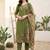Women Floral Embroidered Regular Thread Work Liva Kurta with Trousers & With Dupatta