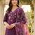 Women Floral Embroidered Regular Thread Work Liva Kurta with Trousers & With Dupatta
