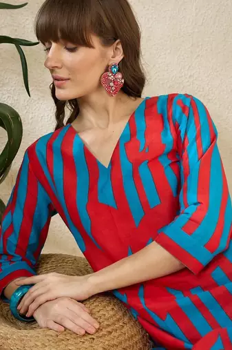 Women Printed Regular Pure Cotton Kurta with Trousers