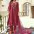 Women Floral Embroidered Regular Thread Work Kurta with Trousers & With Dupatta