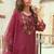 Women Floral Embroidered Regular Thread Work Kurta with Trousers & With Dupatta