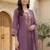 Women Floral Embroidered Regular Thread Work Liva Kurta with Trousers & With Dupatta