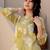 Women Floral Printed Pleated Pure Cotton Kurta with Trousers