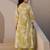 Women Floral Printed Pleated Pure Cotton Kurta with Trousers