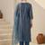 Women Floral Embroidered Regular Thread Work Liva Kurta with Trousers & With Dupatta