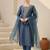 Women Floral Embroidered Regular Thread Work Liva Kurta with Trousers & With Dupatta