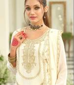 Women Ethnic Motifs Embroidered Thread Work Kurta with Palazzos & With Dupatta