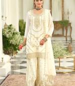 Women Ethnic Motifs Embroidered Thread Work Kurta with Palazzos & With Dupatta
