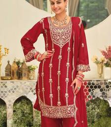 Women Ethnic Motifs Embroidered Regular Kurta with Palazzos & With Dupatta