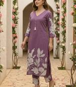 Women Floral Printed Regular Pure Cotton Kurta with Trousers