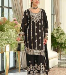 Women Ethnic Motifs Embroidered Regular Thread Work Kurta with Palazzos & With Dupatta