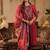 Women Ethnic Motifs Embroidered Regular Thread Work Raw Silk Kurta with Trousers & With Dupatta