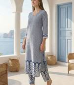 Women Printed Regular Pure Cotton Kurta with Trousers