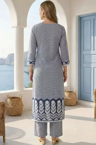 Women Printed Regular Pure Cotton Kurta with Trousers