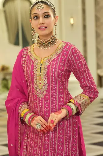 Women Ethnic Motifs Printed Regular Mirror Work Kurta with Sharara & With Dupatta
