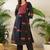 Women Animal Printed Empire Thread Work Pure Cotton Kurta with Trousers