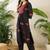 Women Animal Printed Empire Thread Work Pure Cotton Kurta with Trousers