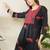 Women Animal Printed Empire Thread Work Pure Cotton Kurta with Trousers