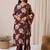 Women Floral Printed Regular Chanderi Silk Kurta with Trousers & With Dupatta