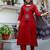 Women Ethnic Motifs Embroidered Regular Thread Work Pure Cotton Kurta with Trousers & With Dupatta