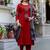 Women Ethnic Motifs Embroidered Regular Thread Work Pure Cotton Kurta with Trousers & With Dupatta