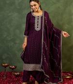 Women Ethnic Motifs Embroidered Regular Kurta with Patiala & With Dupatta
