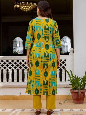 Women Ethnic Motifs Printed Regular Pure Cotton Kurta with Trousers & With Dupatta 3
