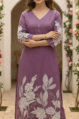 Women Floral Printed Regular Pure Cotton Kurta with Trousers