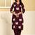 Women Ethnic Motifs Printed Regular Thread Work Pure Cotton Kurta with Trousers