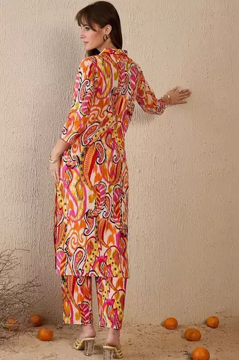 Women Paisley Printed Regular Pure Cotton Kurta with Trousers
