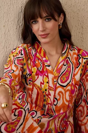 Women Paisley Printed Regular Pure Cotton Kurta with Trousers
