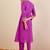 Women Ethnic Motifs Embroidered Panelled Thread Work Kurta with Trousers