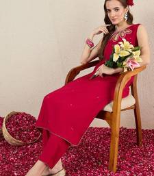 Women Ethnic Motifs Embroidered Regular Thread Work Kurta with Trousers