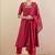 Women Ethnic Motifs Embroidered Panelled Thread Work Pure Cotton Kurta with Trousers & With Dupatta
