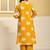 Women Ethnic Motifs Printed Regular Thread Work Pure Cotton Kurta with Trousers