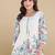 Women Floral Printed Panelled Thread Work Pure Cotton Kurta with Trousers