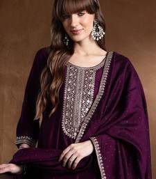 Women Ethnic Motifs Embroidered Panelled Thread Work Kurta with Trousers & With Dupatta