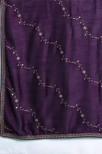 Women Ethnic Motifs Embroidered Regular Sequinned Kurta with Trousers & With Dupatta