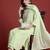 Women Floral Embroidered Empire Thread Work Pure Cotton Kurta with Trousers & With Dupatta