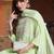 Women Floral Embroidered Empire Thread Work Pure Cotton Kurta with Trousers & With Dupatta