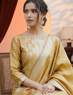 Women Ethnic Motifs Regular Kurta with Trousers & With Dupatta 1